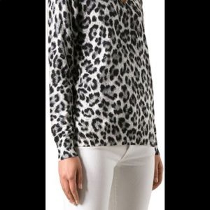 Michael Kors Grey Leopard Sweater M